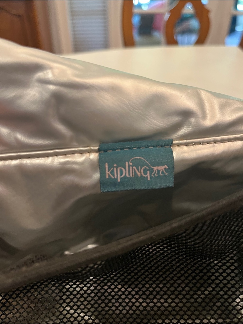 Vintage Kipling Teal Green Nylon insulated lunch box with Crossbody strap. GUC! - Picture 3 of 8